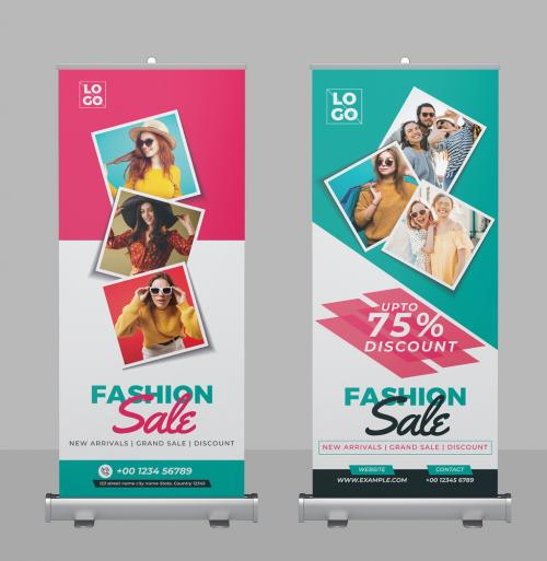 New Arrival Fashion Roll Up Banner Layout Pack for Sale - 375655387