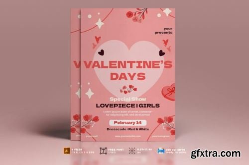 Valentines Day Flyer Design Pack 4 15xPSD