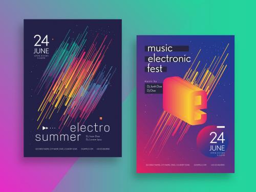 Electro Music Festival Poster Layout - 375702155