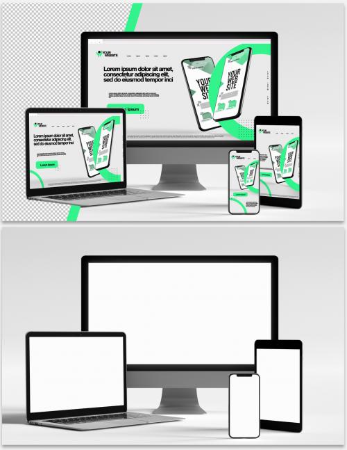 Mockup of Electronic Devices - 376584256