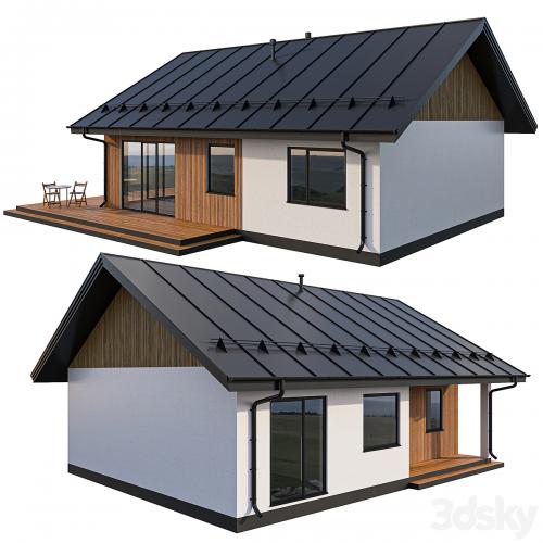 Modern cottage with click seam roof