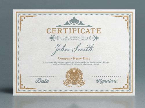 Vintage Certificate Layout - 376796815