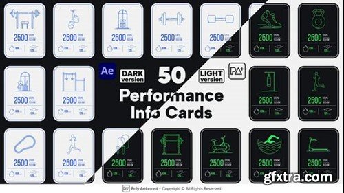 Videohive Fitness Performance Info Cards For After Effects 50409146