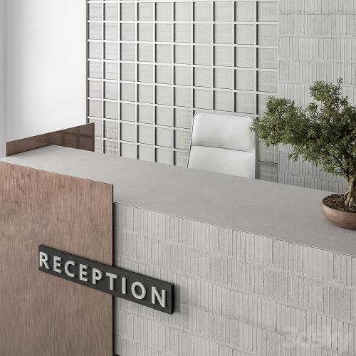 Reception Desk and Wall Decoration - Office Set 306