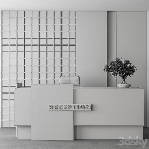 Reception Desk and Wall Decoration - Office Set 306