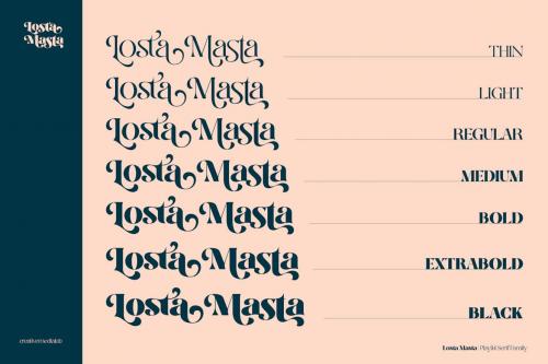 Losta Masta Font - Groovy Retro Serif Family