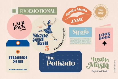 Losta Masta Font - Groovy Retro Serif Family