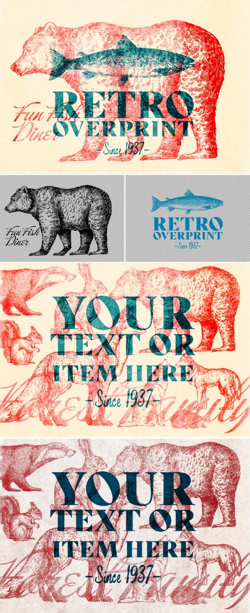 Retro overprint Effect - 377177155