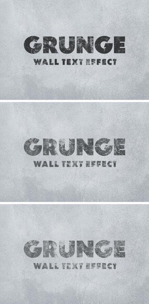 Grunge Wall Painting Text Effect Mockup - 377188760