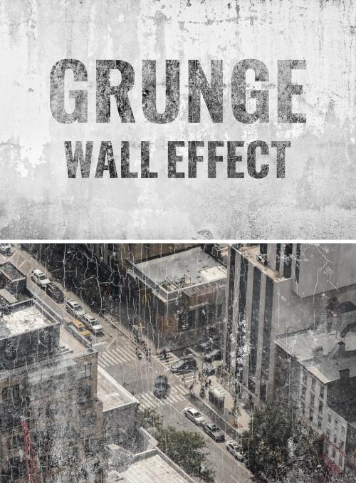 Wall Painting Grunge Text Effect Mockup - 377378714