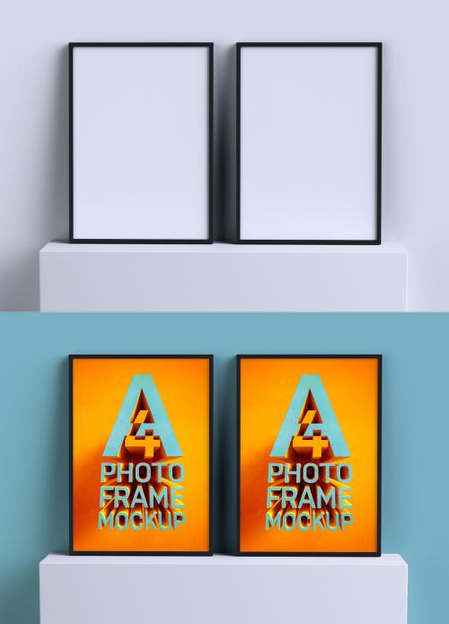 Two Realistic Photo Frame Mockups - 377384262