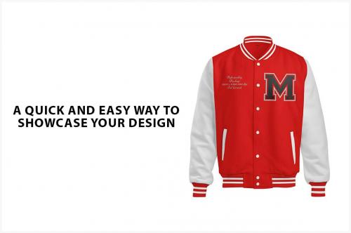 Varsity Jacket Mockup - Front View