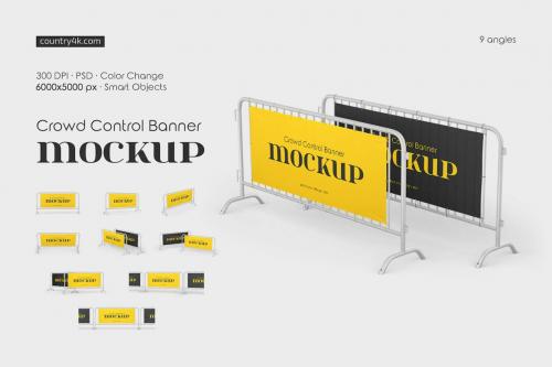 Crowd Control Banner Mockup Set