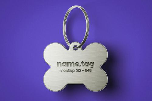 Pet Dog Tag Mockup