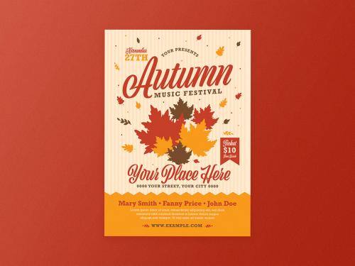 Autumn Music Festival Flyer Layout - 378162036