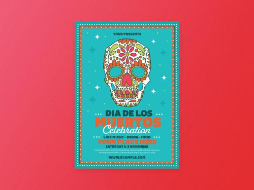 Día De Los Muertos Festival Flyer Layout - 378162073