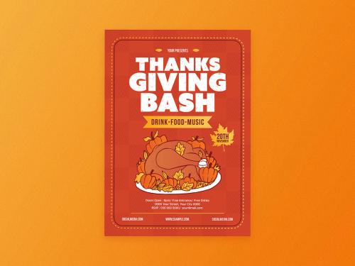 Thanksgiving Bash Flyer Layout - 378162171