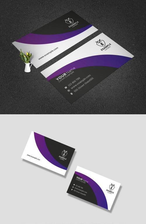 Purple Accent Business Card - 378177760