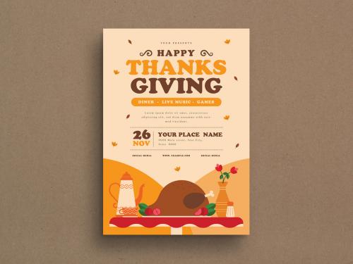 Thanksgiving Flyer Layout - 378237894