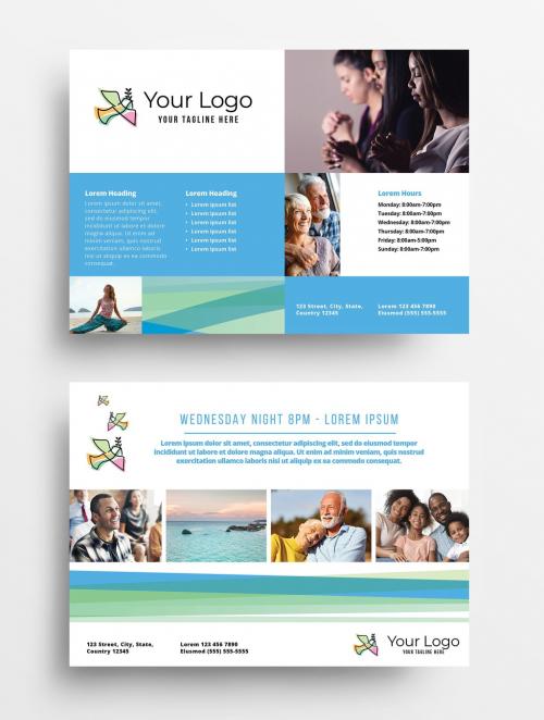 Modern Church Flyer with Simple Layout - 378386727