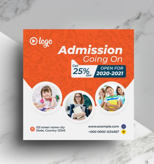 School Admission Marketing Social Media Banner - 378400920