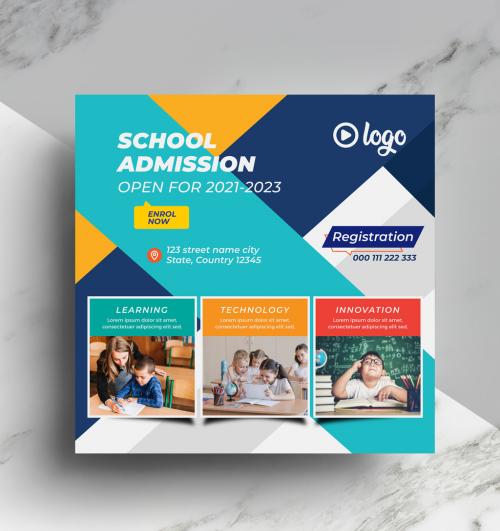 School Admission Social Media Marketing Post - 378400941