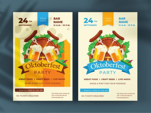 Oktoberfest Party Poster Layout - 378415824