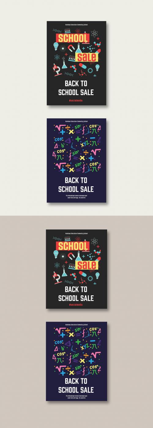 School Sale Poster Layouts - 378610121