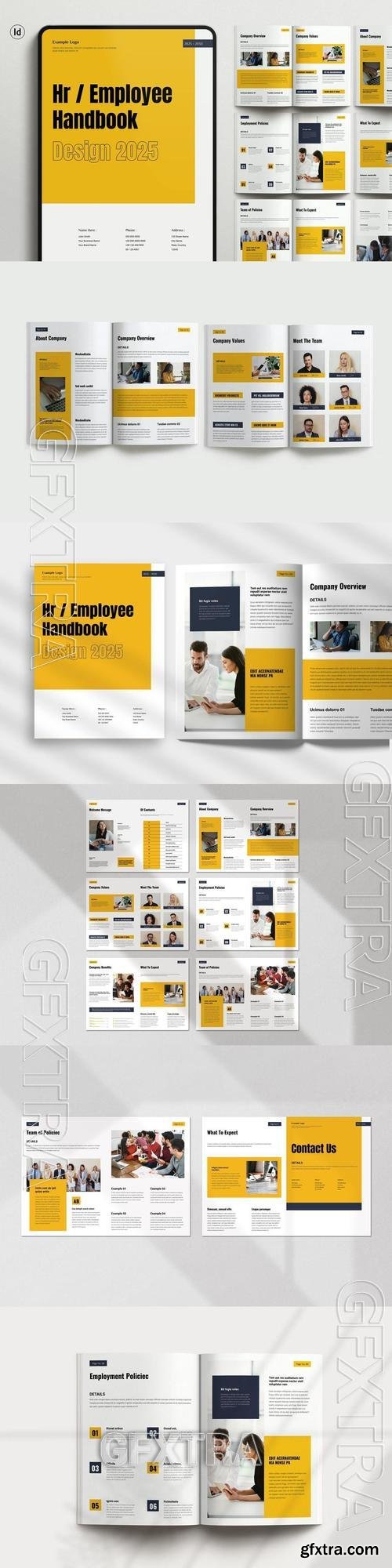 Hr Employee Hand Book Brochure Template H445LZM