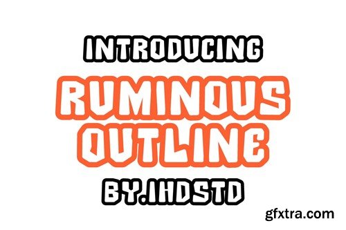 Ruminous Outline Display Font 89AV67Y