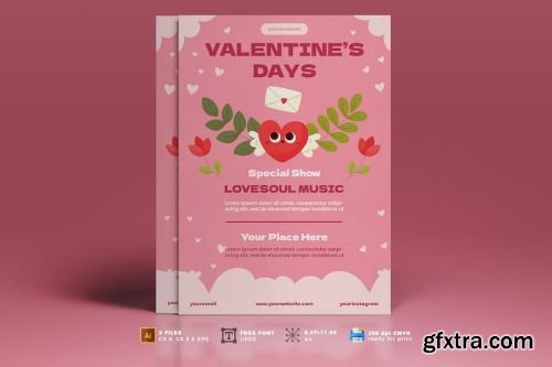 Valentines Day Flyer Design Pack 9 12xPSD