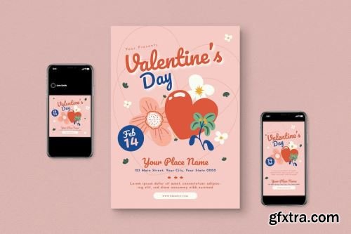 Valentines Day Flyer Design Pack 9 12xPSD