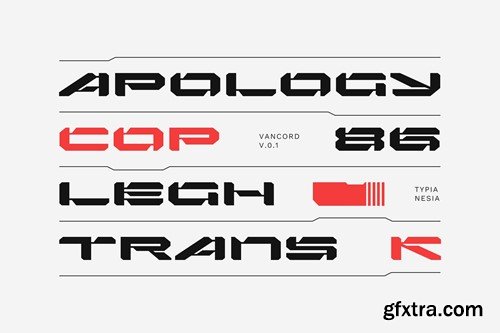 Vancord - Futuristic Display Font YTVGDY6