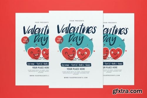 Valentines Day Flyer Design Pack 3 12xPSD