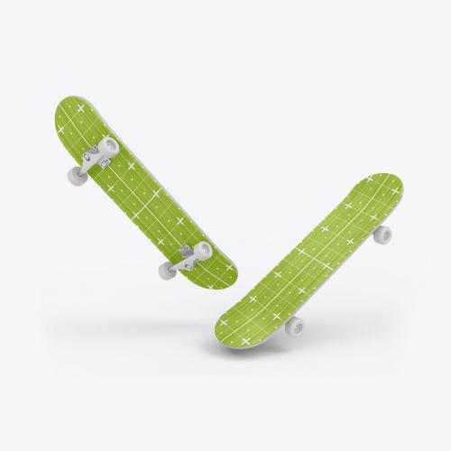 Wooden Skateboard Mockup