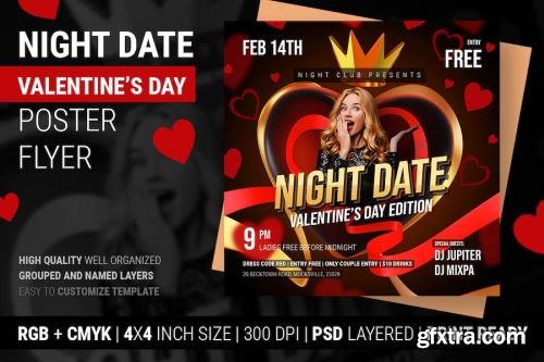 Valentines Day Flyer Design Pack 8 13xPSD