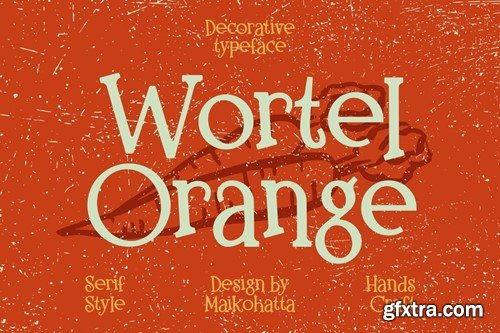 Wortel Orange - Decorative Serif Typeface VSQ2KAN