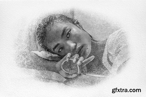 Pencil Drawing Photo Effect 869GNKY