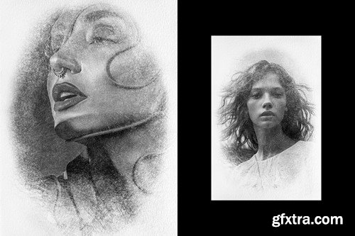 Pencil Drawing Photo Effect 869GNKY