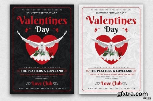 Valentines Day Flyer Design Pack 2 12xPSD