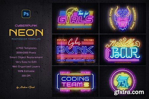 Cyberpunk Neon Logo RD6L8RB