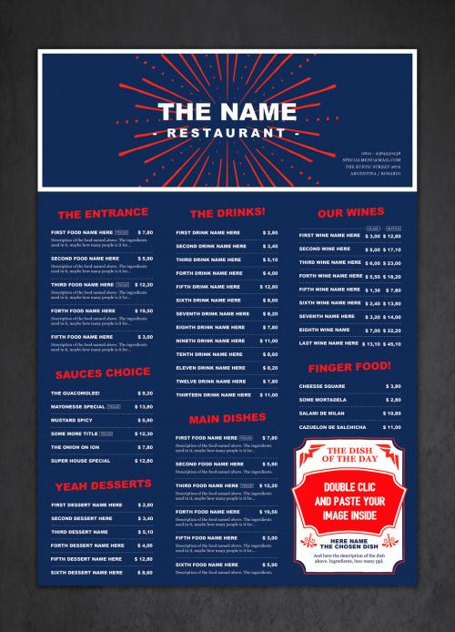 American Poster Menu - 379460173