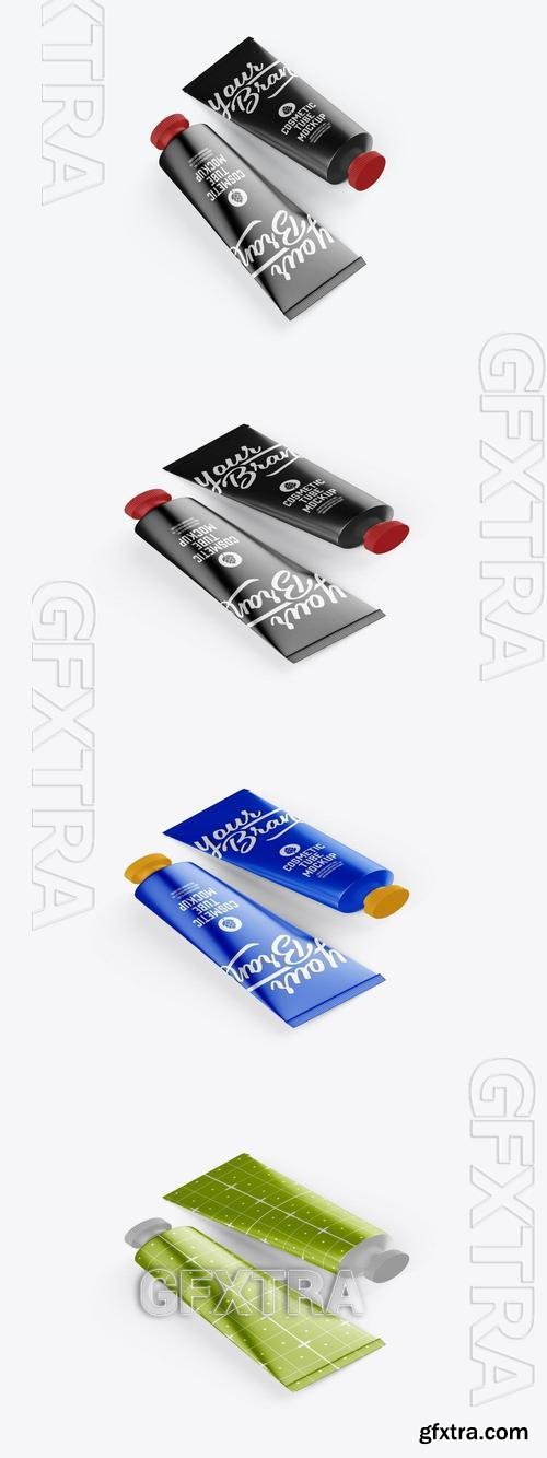 Metallic Cosmetic Tubes Mockup 6U38UVQ