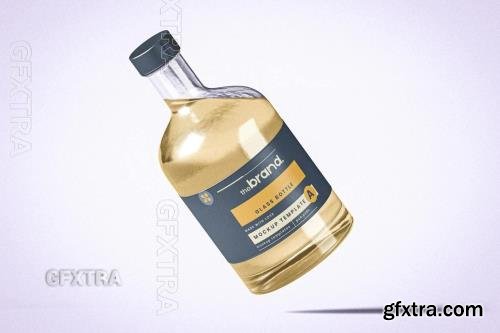 Floating Transparent Bottle Mockup 8SE7RWG