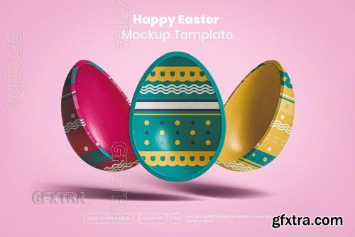 Floating Easter Eggs Mockup C3CLMLX