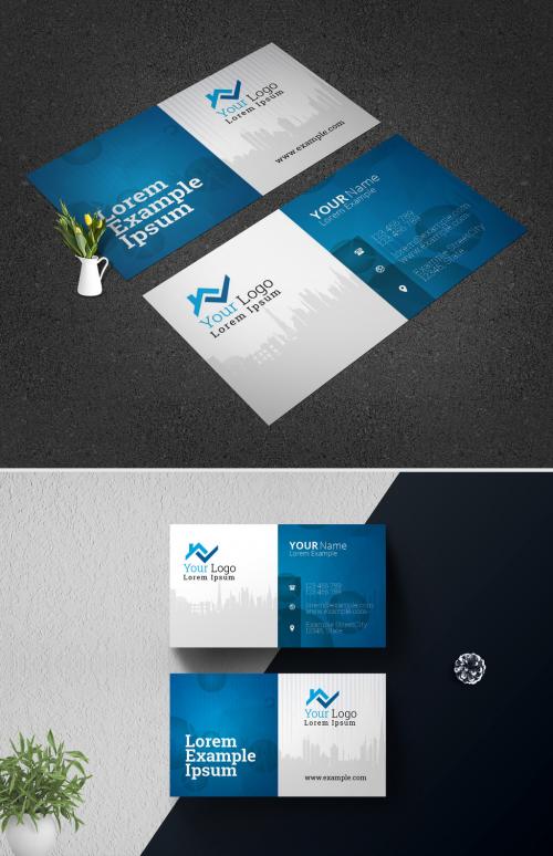 Real Estate Creative Business Card Layout - 379676299