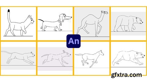 Learn To Animate Animal Attitude Walks&Runs In Adobe Animate