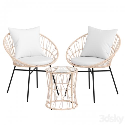 Rattan Wicker Patio Garden Furniture Set