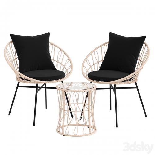 Rattan Wicker Patio Garden Furniture Set