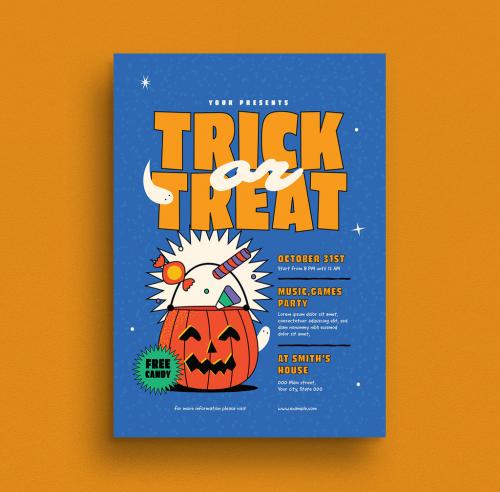 Trick or Treat Event Flyer Layout - 379957581